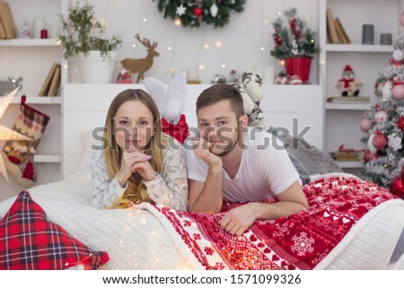 Married couple in the run up to Christmas. Ivan and Mariya. Russia, Moscow.
