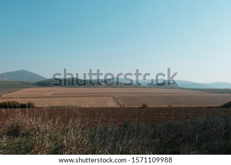 Scenery view of Zemplen mountains with Boldogko castle.