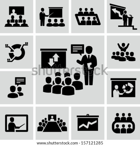Conference icons Royalty-Free Stock Photo #157121285
