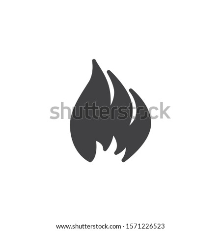 Fire flame vector icon. Bonfire filled flat sign for mobile concept and web design. Hot flaming glyph icon. Symbol, logo illustration. Vector graphics