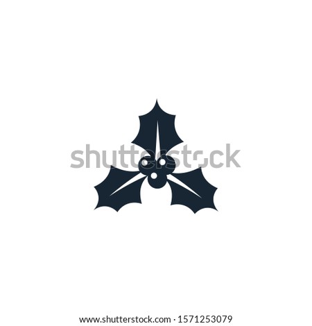 holly creative icon. filled simple illustration. From Christmas icons collection. Isolated holly sign on white background
