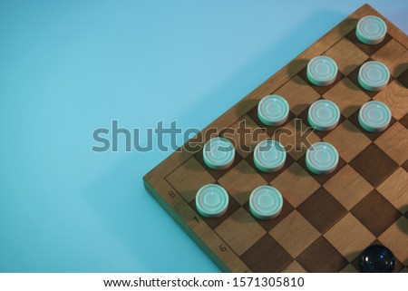 Beautiful vintage Chess board with chess in the color light. Background banner texture. 