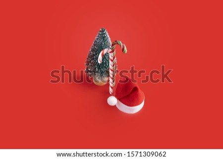 christmas pattern with cane lollipop