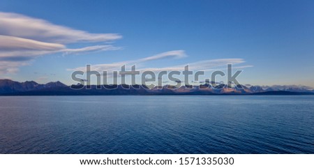 View to Lyngen Alps, Troms, Norway