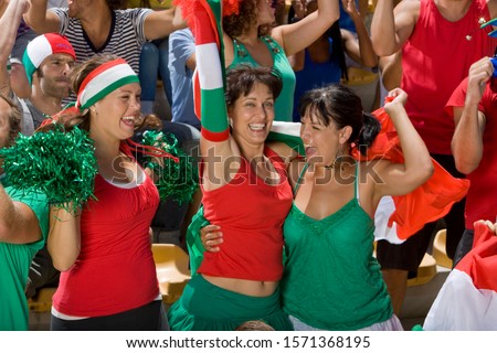 Italian fans at soccer game in Cape Town, South Africa