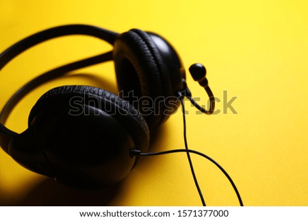 headphones isolated on color background