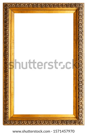 Photo antique picture frame isolated on white background