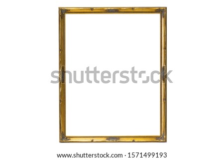 wood frame and white background