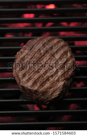 Grilled meat closeup food picture. Grilled steak