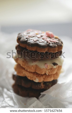 butter cookies chocolate cover sugar