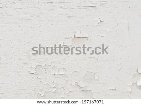 background of old white peeled paint remain on plywood wall. Royalty-Free Stock Photo #157167071