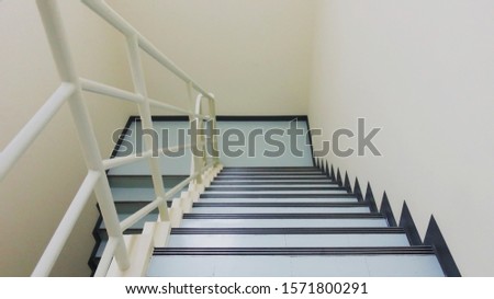 close up of staircase  building                     