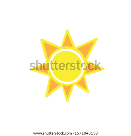 Funny vector doodle suns illustration. With Hand drawn set isolated