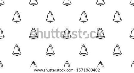 bell seamless pattern Christmas vector ring bell icon scarf isolated tile background repeat wallpaper cartoon illustration design