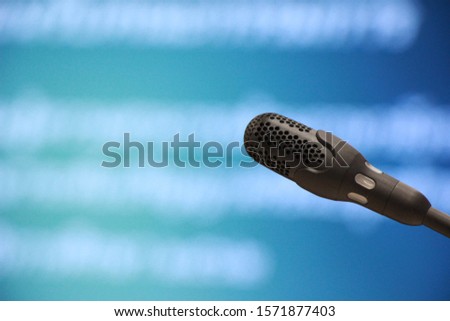 close up of microphone for conference meeting room