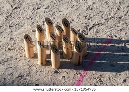 wood bowling for leisure in family 