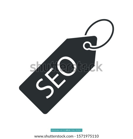 Tag seo icon vector illustration logo template for many purpose. Isolated on white background.