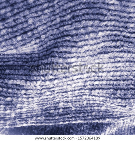 Wool Knit Closeup. Violet Ugly Sweater. White Knitting Wool Texture. Scandinavian-Style. Clothes Pattern Winter. Light Christmas. Gray Scandinavian Snowflake.