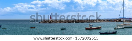 Boats in the coast of Playa Blanca on Lanzarote