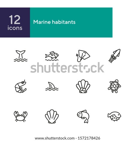 Seaanimal concept. Vector illustration can be used for topics like seafood, cuisine, cooking
