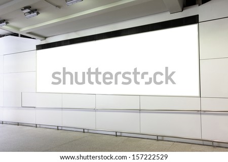 Blank Billboard in airport shot in asia, hong kong, great for your copy space