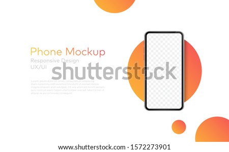 Smartphone Mockup for Presentations or Responsive UX UI Design Royalty-Free Stock Photo #1572273901