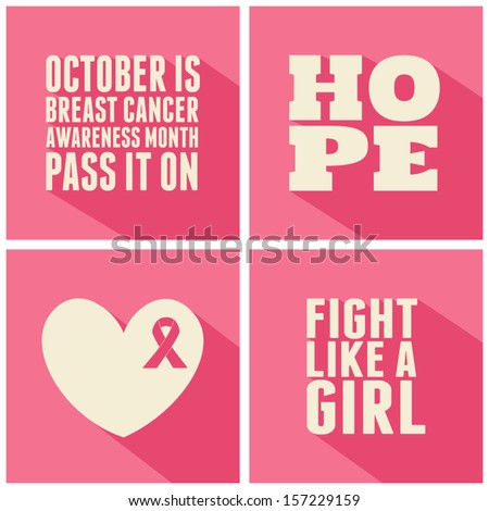 A set of Breast Cancer Awareness cards.