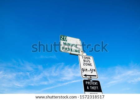 Blue sky and traffic sign in San Francisco