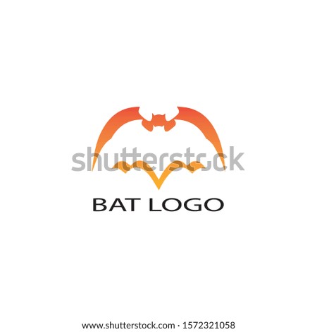 bat open wings flying concept elements icon 