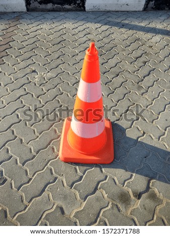 traffic cone viewed from the side 24 November.sharjah