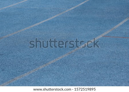 blue track in the stadium