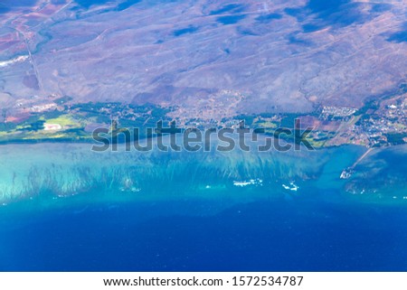 Aerial View of the Maui Island, Hawaii, USA.