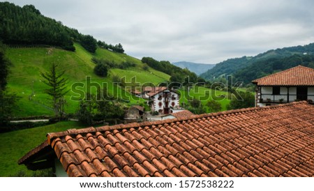 Basque countryside landscape in summer