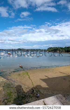 a landscape of Brittany in summer, France. sea, color of this region in summer