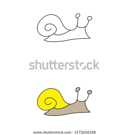 cartoon drawing of a snail