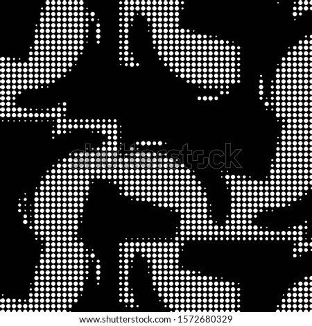 Spotted black and white grunge line background. Abstract halftone illustration background. Grunge grid polka dot background pattern