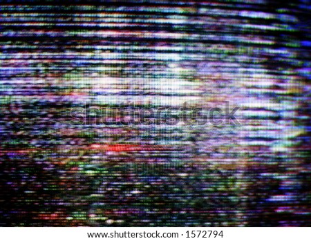 untuned picture on a television
