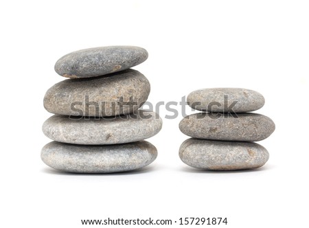stones on white background