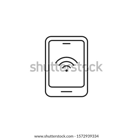 mobile network - minimal line web icon. simple vector illustration. concept for infographic, website or app.