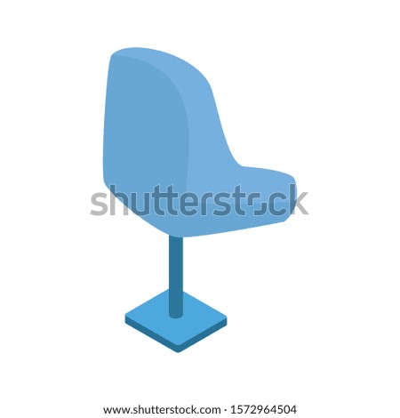 office chair icon over white background, vector illustration