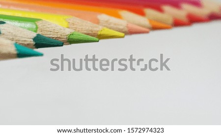 Set of colorful pencil color, suitable for background and texture