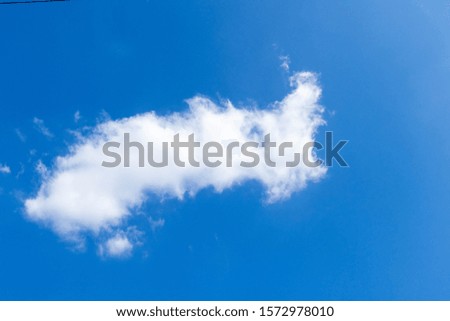 Blue sky with clouds on a clear day and good weather in the morning, fluffy and soft white clouds