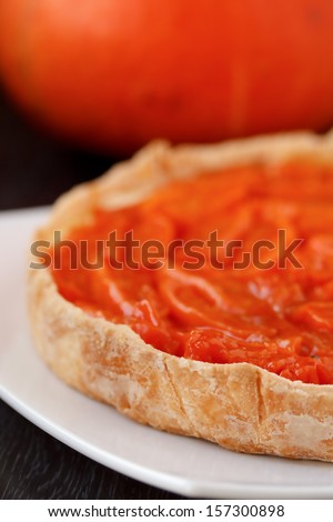  Homemade pumpkin pie with cream cheese and pastries