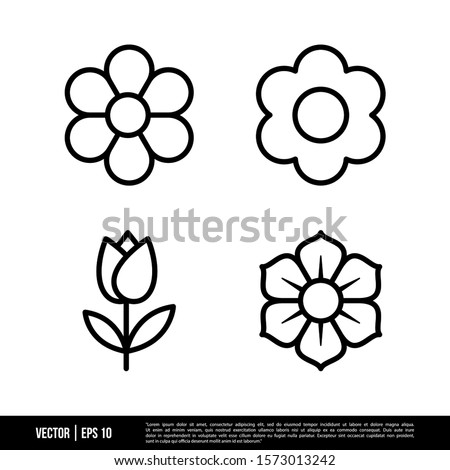 The best Flower icons vector collection, illustration logo template in trendy style. Suitable for many purposes.