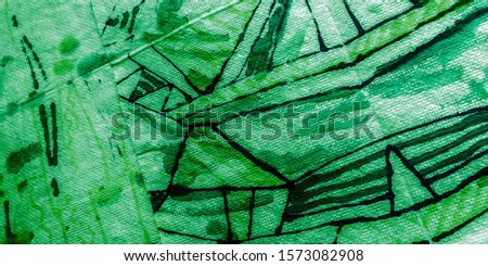 Intricate Lines. Colorful Geometric Designs. Green Drawing. Emerald Print Geometric. Green Hand Drawn Geometric Patterns. Illustration Stripes.