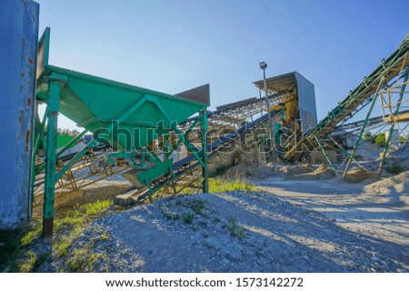 Industrial Gravel Quarry and Sand Stone Refinery