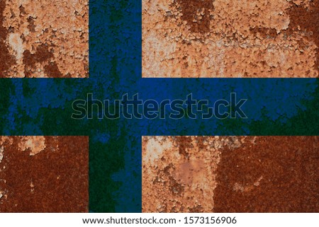 national flag of finland with texture. template for design
