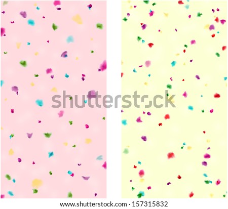 Two spotted backgrounds with watercolour dots. Vector eps10.  