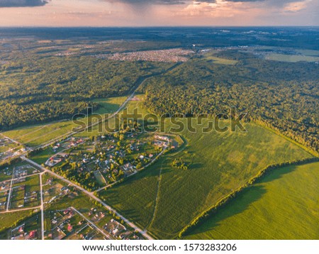 Moscow region aerial view in summer