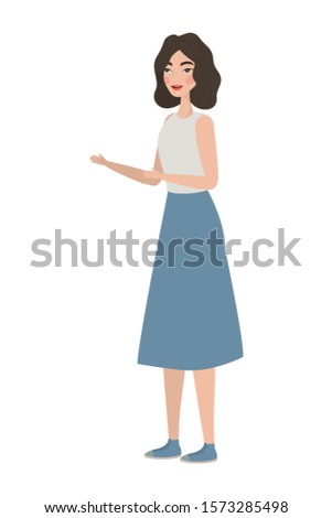 Cute woman cartoon drawing design, Girl female person people human and social media theme Vector illustration